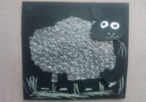 owieczka z folii bąbelkowej