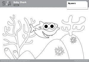 Baby shark - kolorowanka