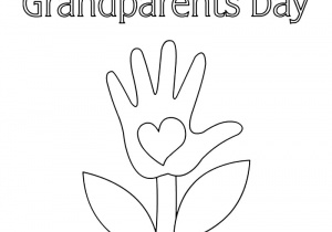 Grandparents Day colouring card.