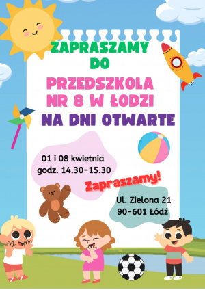 Zaproszenie na dni otwarte w PM 8. 1.04 i 8.04 g0dz. 14.30 d0 15.30